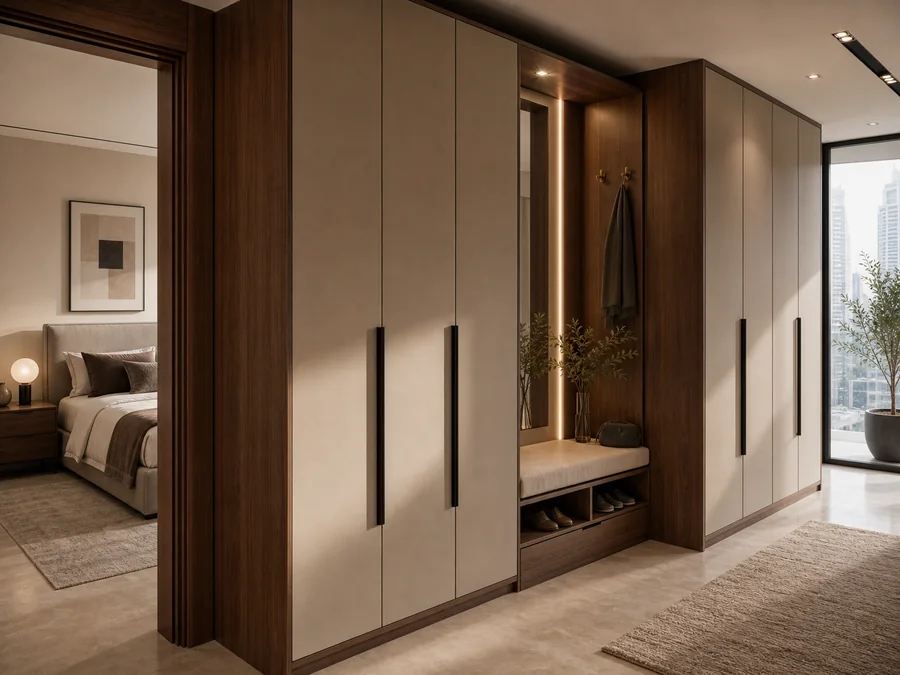 Custom wardrobe and apartment storage concept