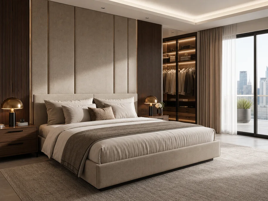 Premium bedroom with bespoke furniture