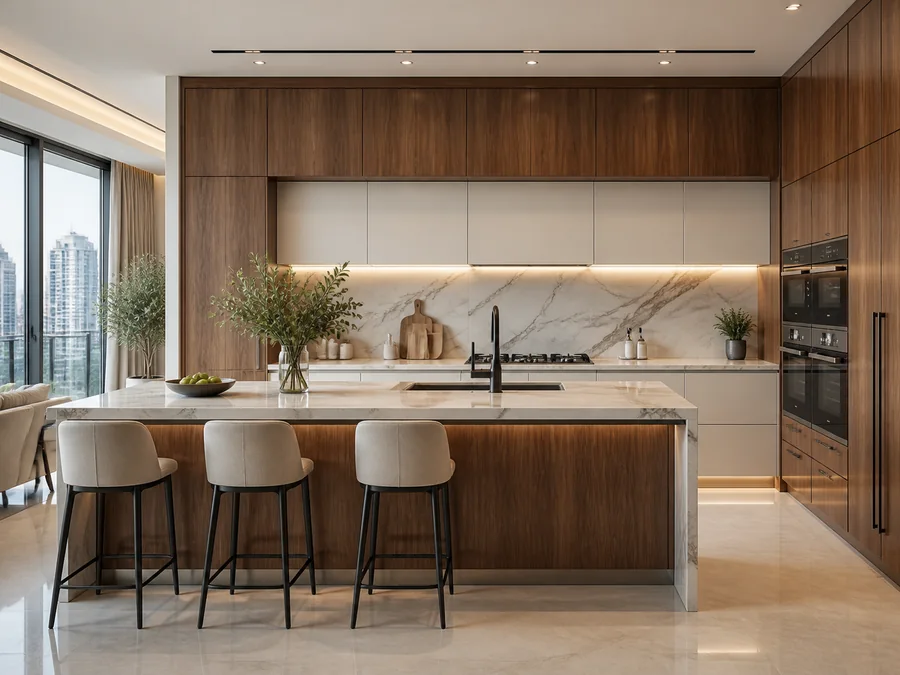 Luxury kitchen with custom cabinetry